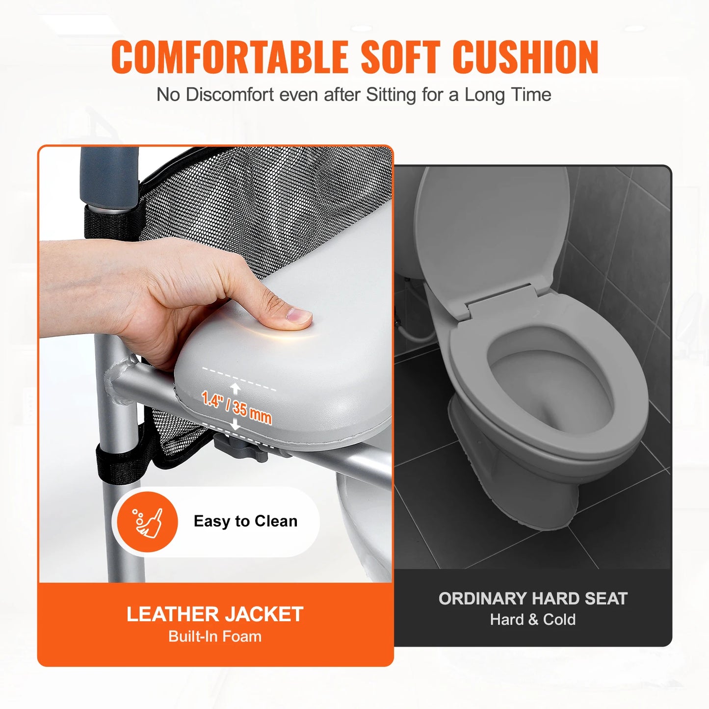 7-Position Height Adjustment Raised Toilet Seat