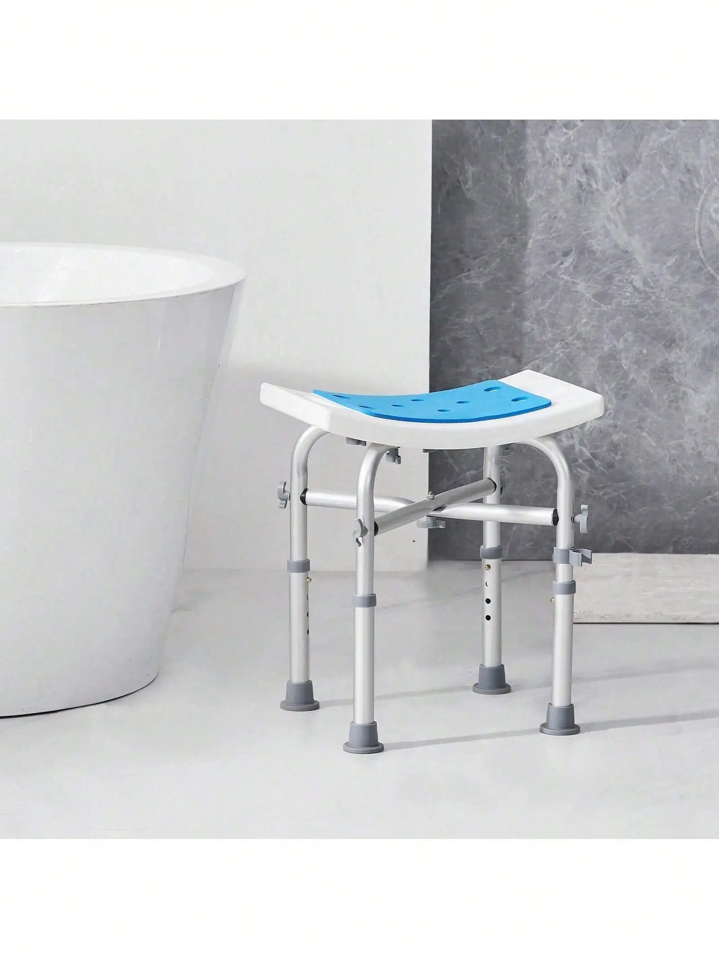 Adjustable Height Stool With Crossbar Support