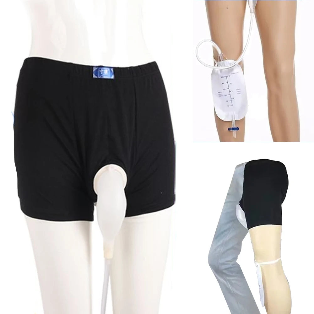 Peeeasy Men’s Reusable Urinal Underwear System with Drainage Bag
