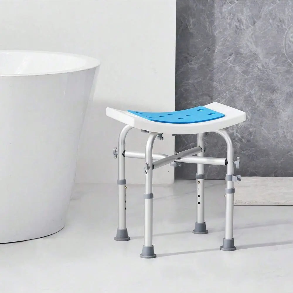 Adjustable Height Stool With Crossbar Support