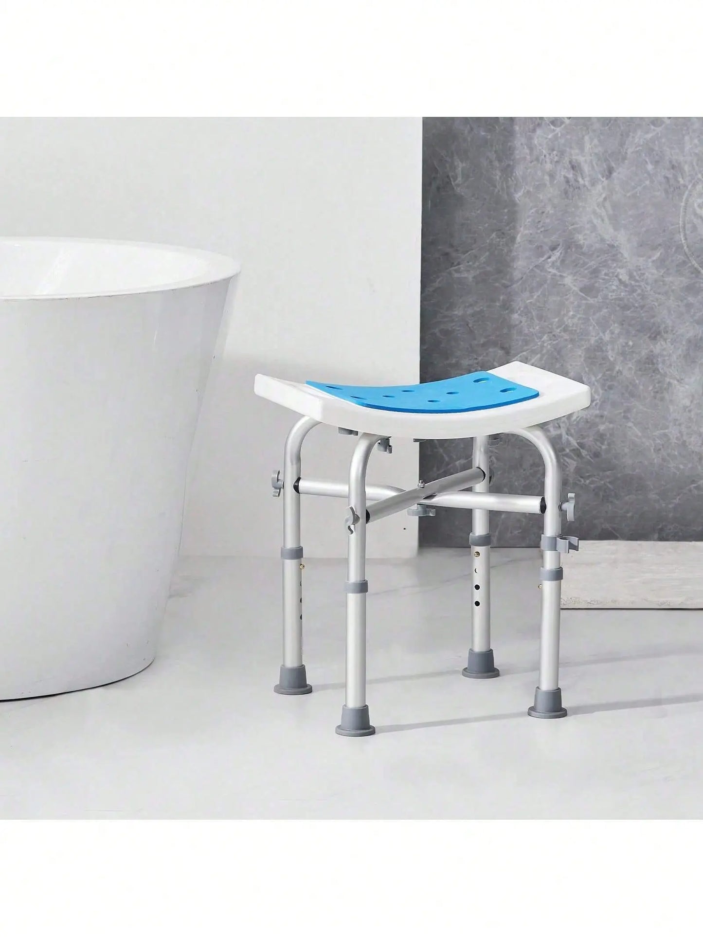 Adjustable Height Stool With Crossbar Support