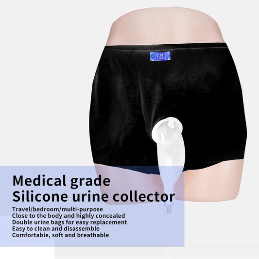 Peeeasy Men’s Reusable Urinal Underwear System with Drainage Bag